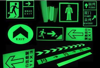 Luminescent PVC Reflective Vinyl Sticker Printable Photo For Emergency Exit