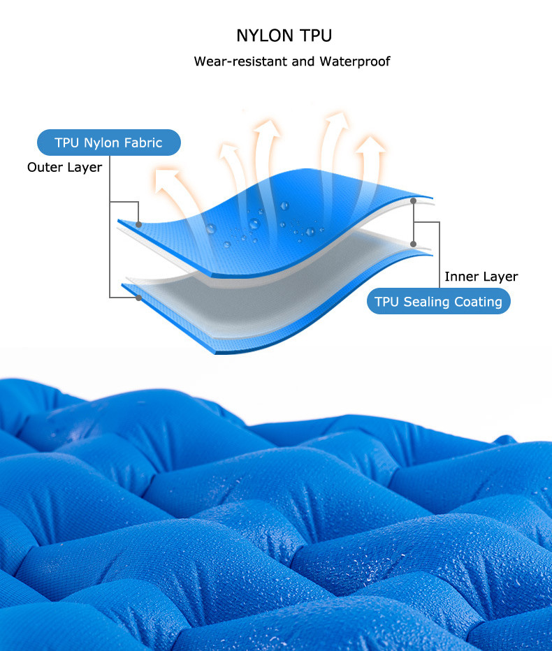 Portable 2 Person Thickened Ultralight Portable Folding Air Mattress