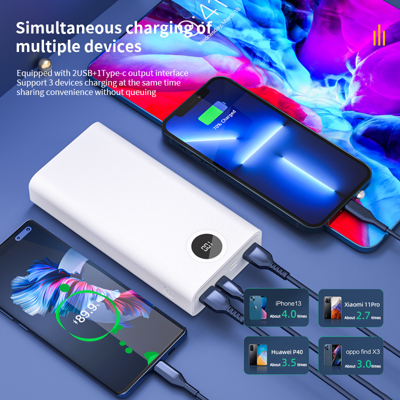 Lightweight Large Capacity Power Bank With Micro USB Cable Included