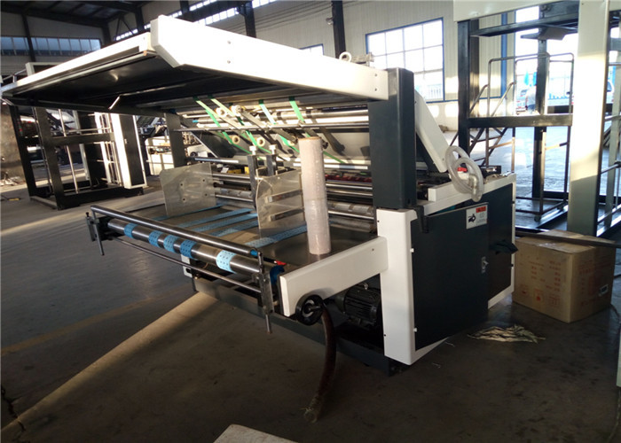 Printed Top Paper Flute Laminating Machine , Semi Automatic Laminator For Carton Box