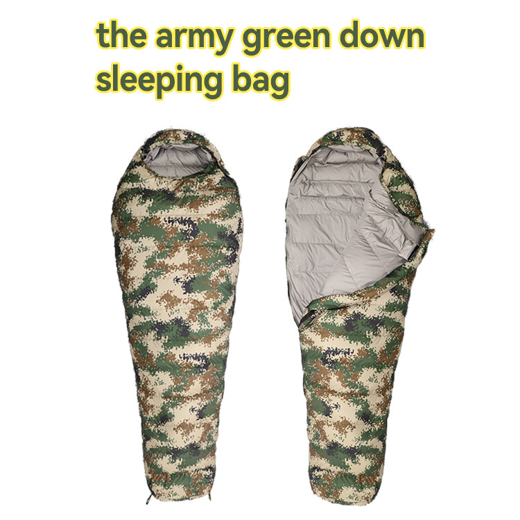 Camouflage Envelope Tactical Outdoor Gear Military Winter Sleeping Bag 220*75CM