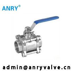 Wholesale Three Piece FNPT BSP Thread SS304 SS316 CF8M Body 316 Ball PTFE Seat Ball Valve from china suppliers