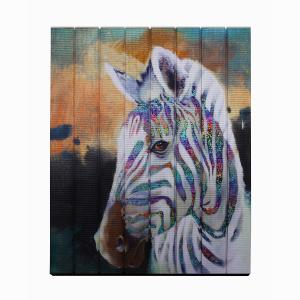 China Creative Ribbon Modern Art Painting , Zebra Rainbow Color Wall Art Painting on sale