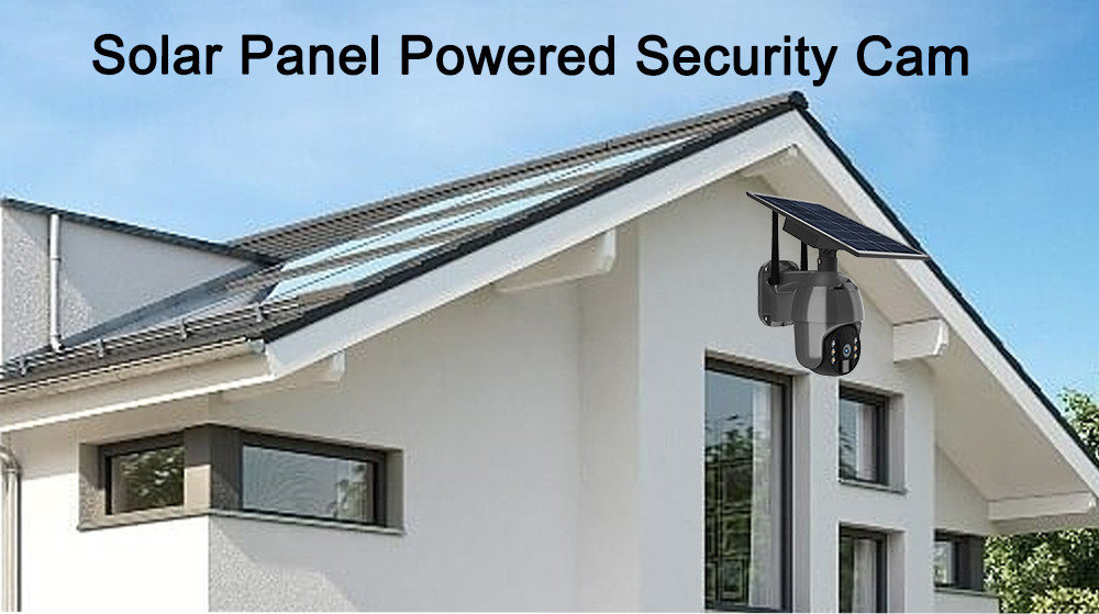 2MP Solar Powered CCTV Camera Wireless 8W Solar Panel Pan Tilt 360 View IP65