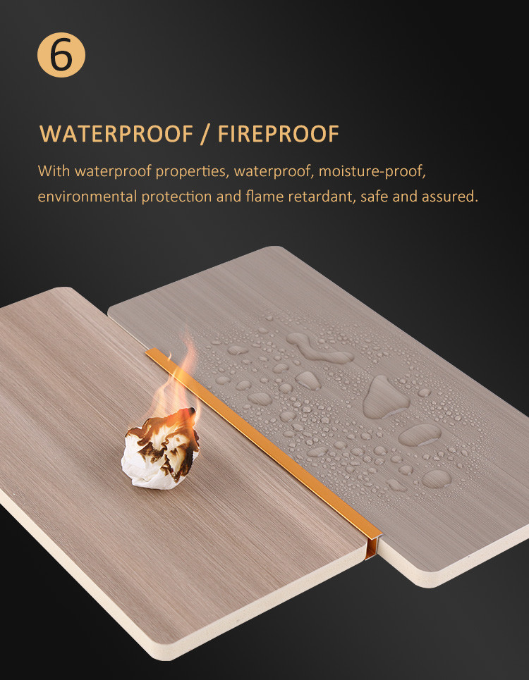 Wood Grain PVC Wall Board 5mm Flexible Bamboo Charcoal Decorative Wall Panel