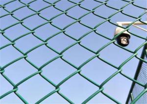 Wholesale Sports Field / Tennis Court 75x75mm Chain Link Mesh Fence 9 Gauge from china suppliers
