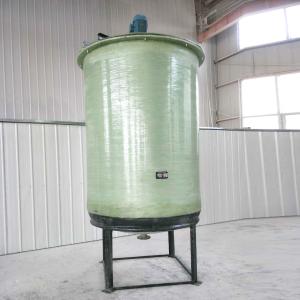 Wholesale Green Vertical FRP Cylindrical Tank Fiberglass Container For Alkali Acid Waste from china suppliers