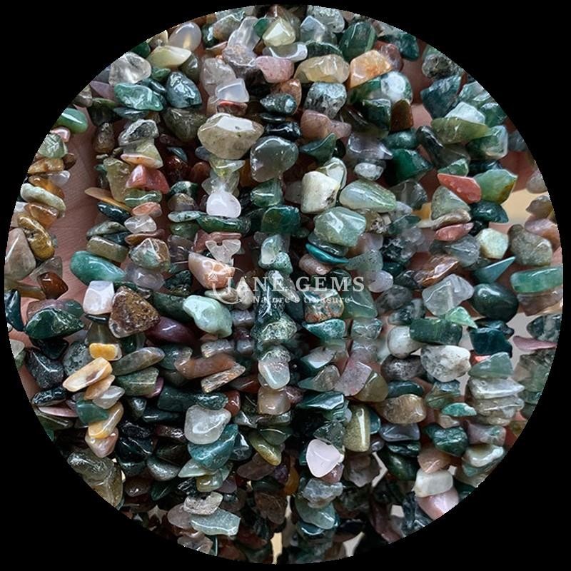 Tourmaline Garnet Gems Bead Natural Crystal Irregular Shape Chip Gravel Stone Loose Bead Strands For Bracelets