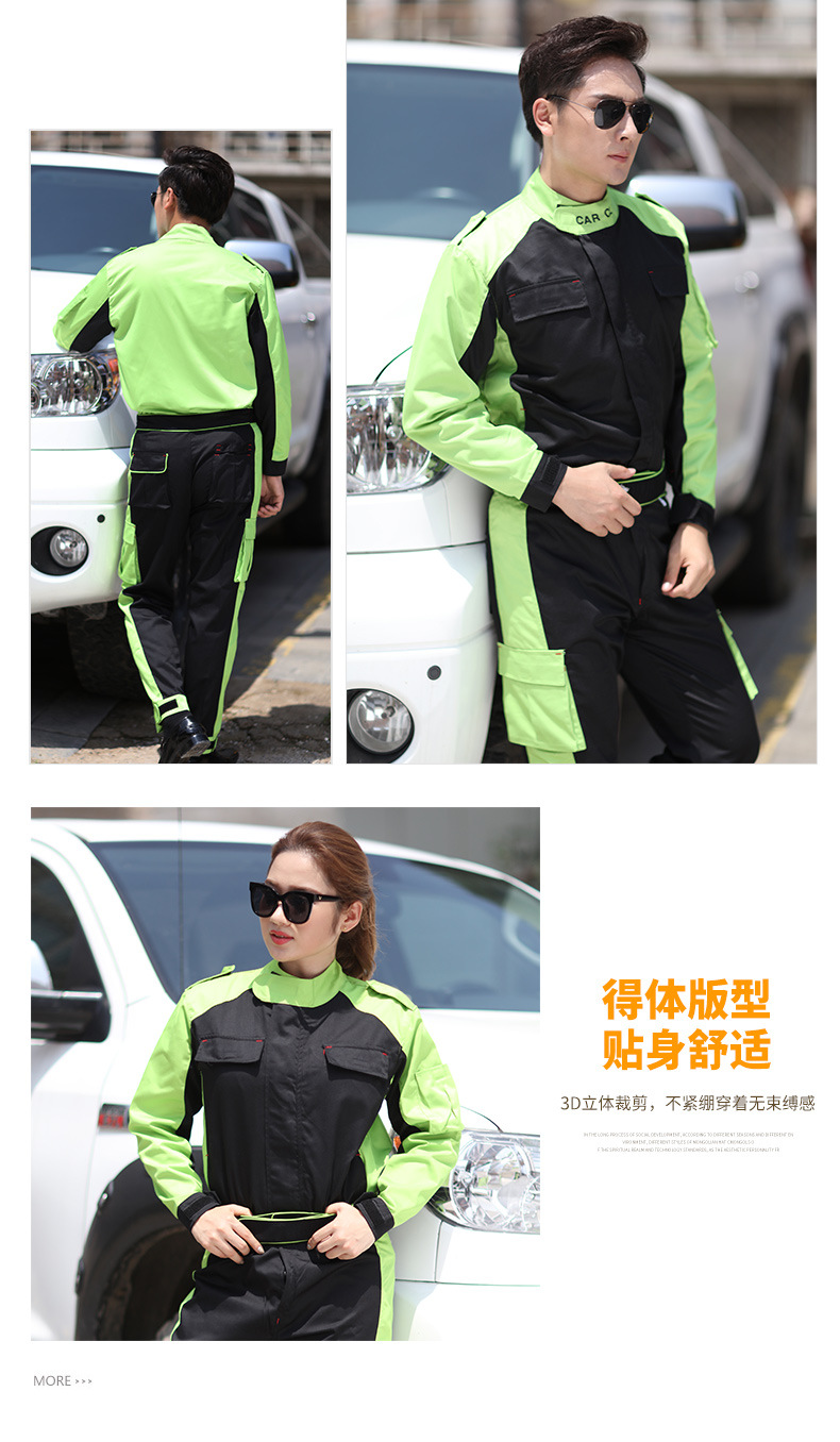 Overalls Long Suit Cotton Polyester Mechanic Uniforms Sets Of Labor Protection Clothes