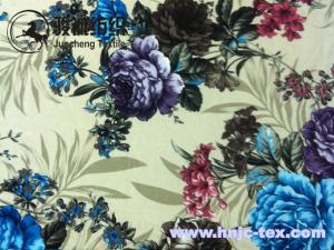 Wholesale Anti static/anti pilling paper printing flower printed velvet fabric for apparel from china suppliers