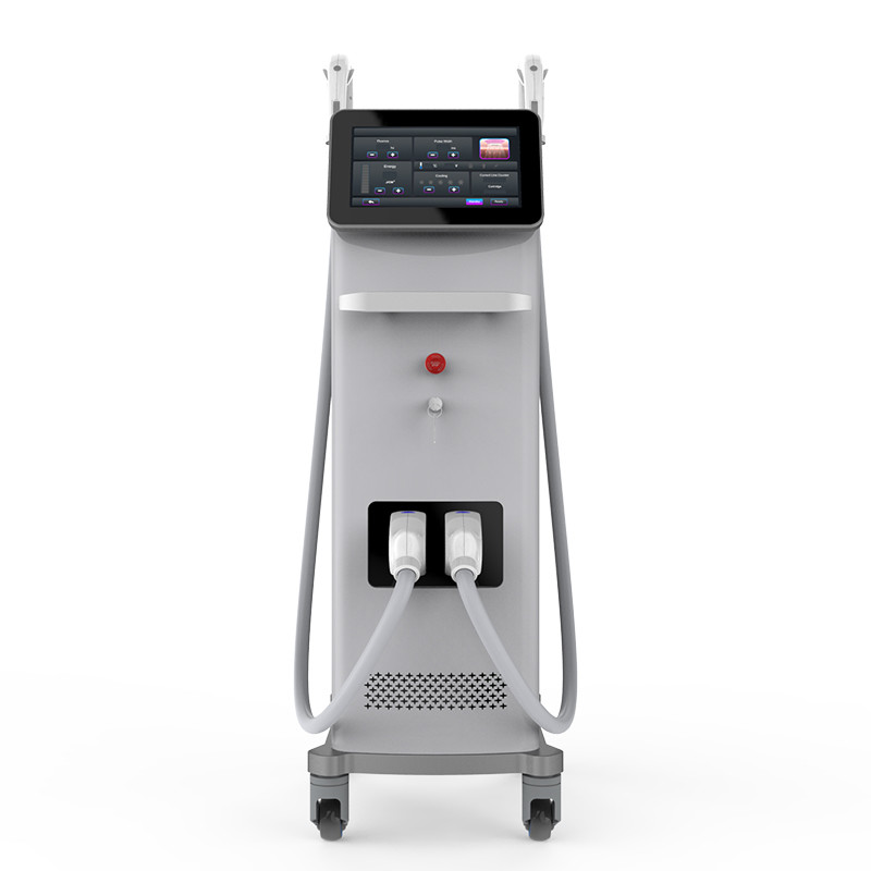 Dual Handle IPL DPL OPT Painless Hair Removal Skin Rejuvenation Machine
