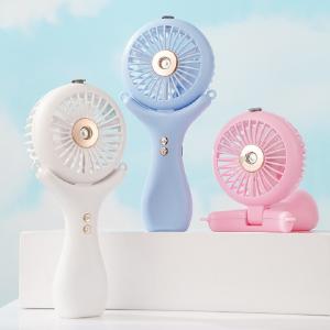 Wholesale 500mAh Battery 2-hour Charge Three Wind Speeds 148g Lightweight Halterneck Desktop Handheld 3 In 1 Nano Spray Fan from china suppliers