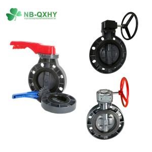 Wholesale Gray Plastic Valves PVC UPVC CPVC Ball Valve Wafer Type Butterfly Valve 2&quot; 8&quot; Driving from china suppliers