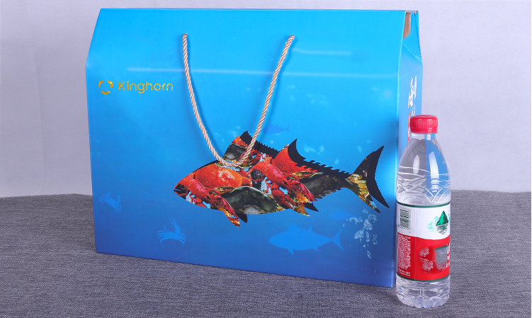 Customized Size Wax Fresh Seafood Box With Professional Die Cutting