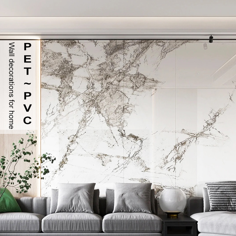 Modern High Gloss Marble Sheet Panel Luxury Wall Decoration Bamboo Crystal Board