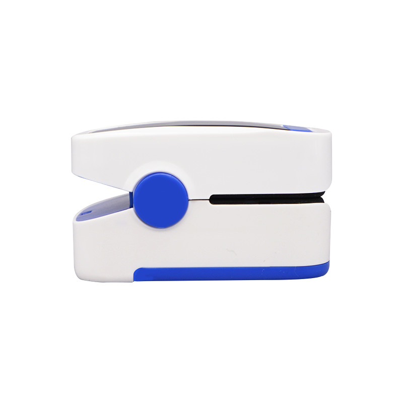 Blue And White Finger Clip Pulse Oximeter Fast Measurement Four Color OLED Screen