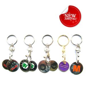 China Metal Trolley Coin Keychain With clients' own design on sale