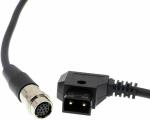 12 Pin Hirose To D-Tap Coiled Power Cable For B4 2 / 3" Fujinon Canon Lens