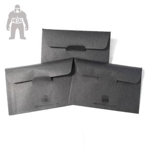 China Mini Gift Envelope Card Holder Black Business Holiday Blank Gift Card Sleeves on sale