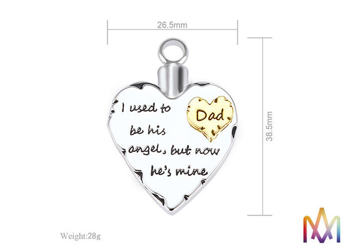 Multicolored Large Space Engraved Cremation Necklaces For Ashes