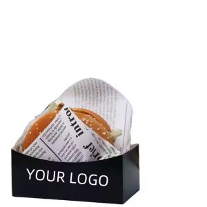 Wholesale Customized Printing Paper Burger Chicken Box Disposable Fast Food Takeaway Burger Box from china suppliers