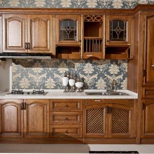 Wholesale Artificial Stone 16mm Solid Wood Kitchen Cabinets 18mm Real Wood Kitchen Pantry from china suppliers