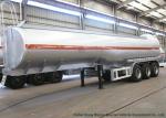 Tri Axle Stainless Steel Tanker Semi Trailer , Palm Oil / Crude Oil Tanker