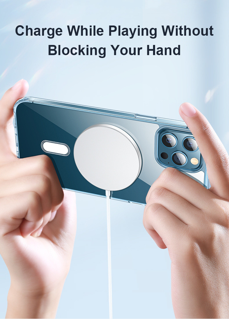 Stylish Crystal Clear Shockproof Magnetic Phone Case Magsafe For iPhone 15 16 Pro Max