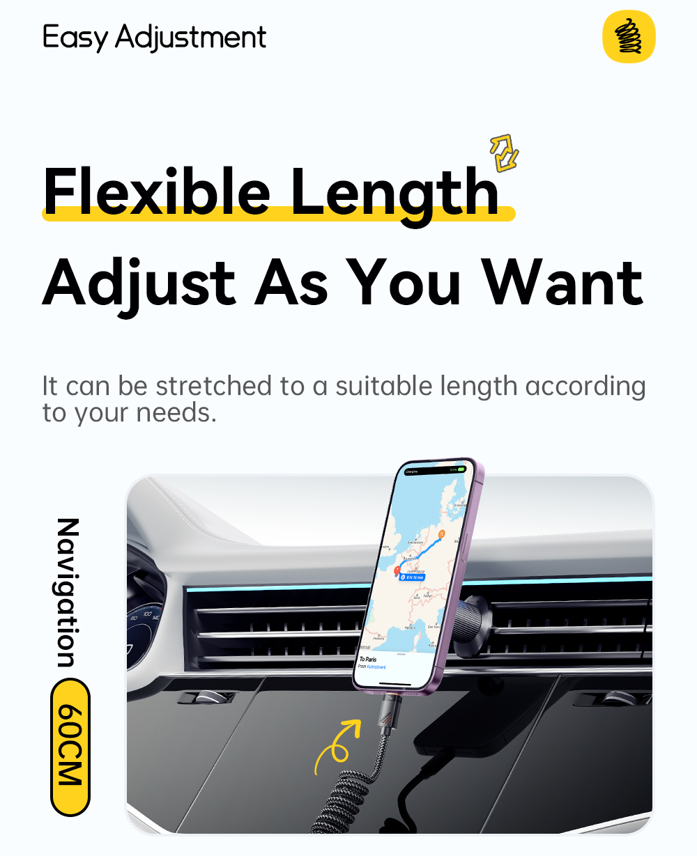 ESSAGER ES-X66 Spring Style 29W USB-C to Lighting Charging Cable Cord