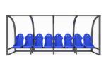 Customized Substitute Soccer Benches With Shelter For School Stadium Football
