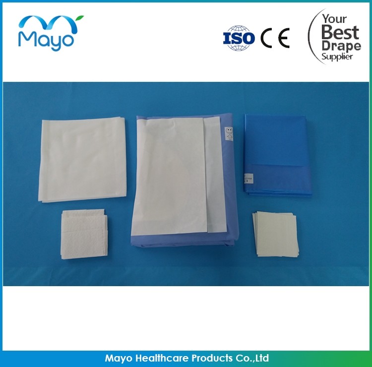 CE ISO Approved Disposable Surgical Sterile Craniotomy Drape Pack