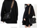 Fashion retro joker soft PU leather shoulder aslant cross bag leopard-print wide