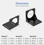 NEMA17 NEMA23 Stepper Motor Mounting Bracket Aluminum Fixed Seat Fastener