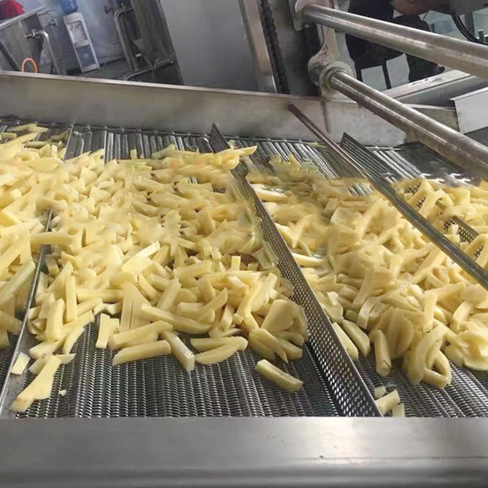 Fried Frozen Deoiling French Fries Production Line Electric Heating