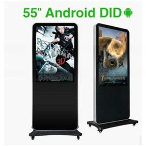 Wholesale UHD 4K 55 inch free stand android 4G wifi network control LCD video advertising TV kiosk for hotel shopping mall restaurant from china suppliers