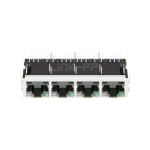 LPJ48002A34NL 10/100 Base-T Tab Up Green&Yellow/Green LED 1x4 Port RJ45