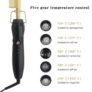 Wholesale 15s Heat Up PTC Heater Hair Curling Comb For Natural Black Hair from china suppliers
