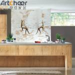 Customized Color Plywood Kitchen Cabinet Fronts In White Wood Laminated Modern