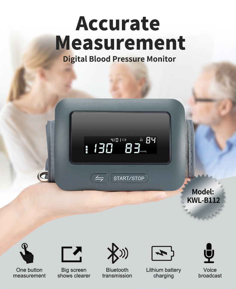 Arm Type Integrated Blood Pressure Monitor With BT Big Screen One Key To Test