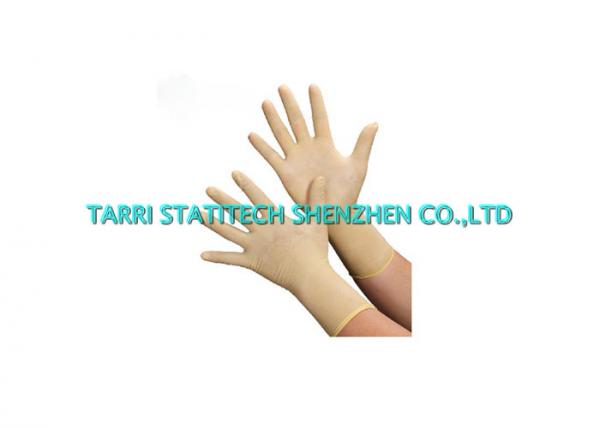 Quality Natural Cleanroom Latex Glove Powder Free And Class 1000 Smooth for sale