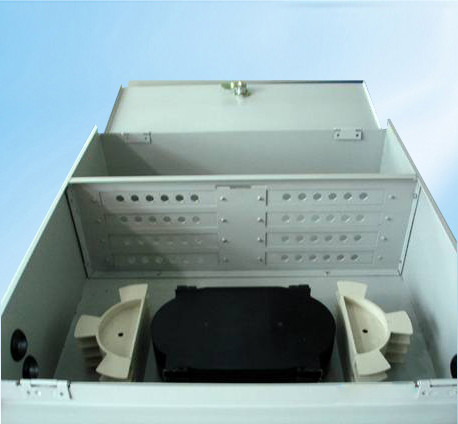 8, 12, 24 ports optional Wall mounted cold Steel Fiber Optic Terminal Box 330 * 183 * 70mm