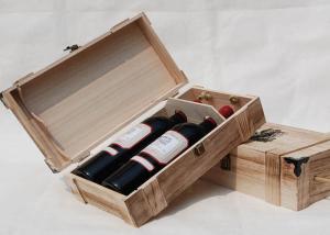 Wholesale Retro Style Personalised Wooden Wine Box Wine Gift Box Two Bottle Packaging from china suppliers