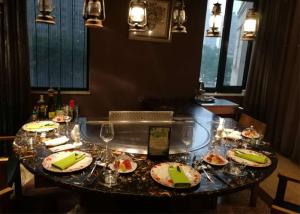 Wholesale Alloy Steel Japanese Teppanyaki Grill With Electrostatic Fume Purifier 8KW from china suppliers