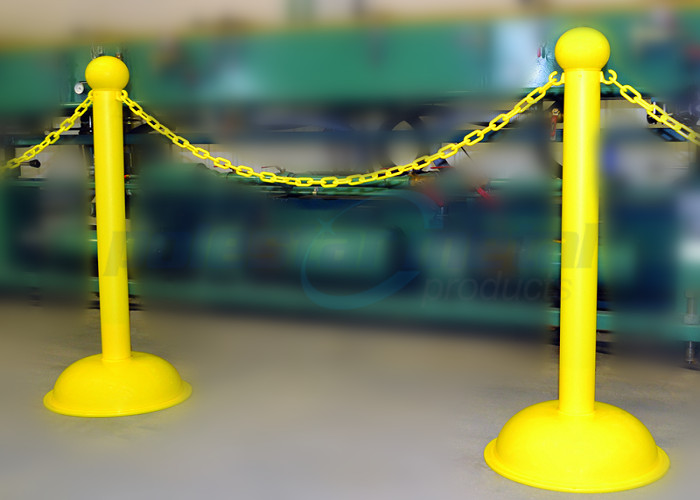 Anti - UV Black Yellow Plastic Safety Chain 3mm Diameter For Parking