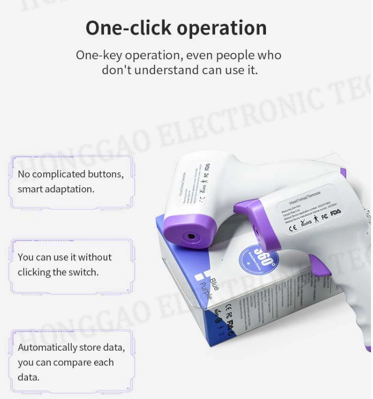 Non Contact Digital Forehead Thermometer for Adults Kids and Baby