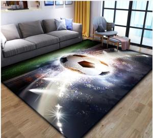 Wholesale Crystal Velvet Living Room Floor Carpets 140*200cm Cartoon Football Pattern from china suppliers