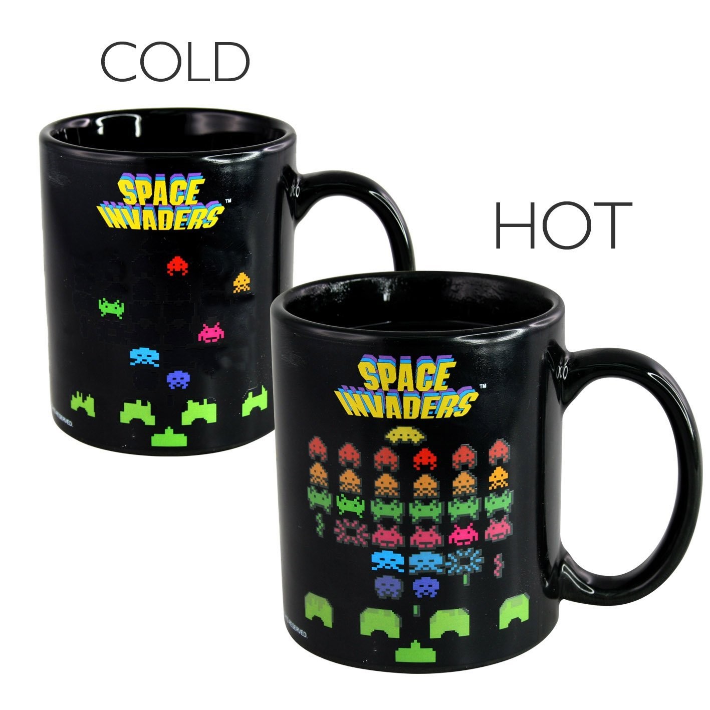 Space Invaders Temperature Color Changing Cups Professional Stable