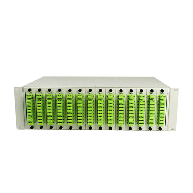 4U Rack Mount PLC Splitter LGX Chassis Rack Panel 1x2 1x4 1x8 Cassette Module