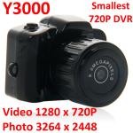 Y3000 8MP Thumb 720P Mini DVR Camera Smallest Outdoor Sports Spy Video Recorder