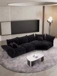 Petal Black Velvet Sofa Italian Hotel Villa Living Room Fabric Alien Sofa